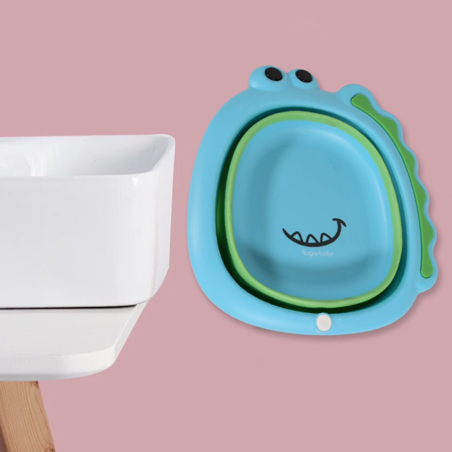 17513 Frog Shape Wash Basin, Space Saving Multi Function Foldable Baby Wash basin Easy Clean Lightweight Thicken for Washing Face for Home (33×31Cm / 1 pc) 17513 Frog Shape Wash Basin, Space Saving Multi Function Foldable Baby Wash basin Easy Clean Lightweight Thicken for Washing Face for Home (33×31Cm / 1 pc)